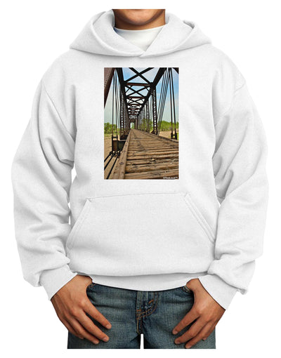 Colorado Landscape Bridge Youth Hoodie Pullover Sweatshirt-Youth Hoodie-TooLoud-White-XS-Davson Sales