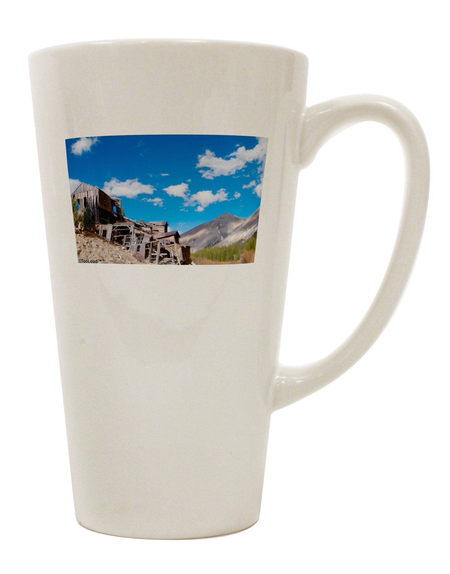 Colorado Landscape Ruins - Exquisite Conical Latte Coffee Mug TooLoud-Conical Latte Mug-TooLoud-White-Davson Sales
