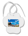 Colorado Landscape Ruins Paw Print Shaped Ornament-Ornament-TooLoud-White-Davson Sales