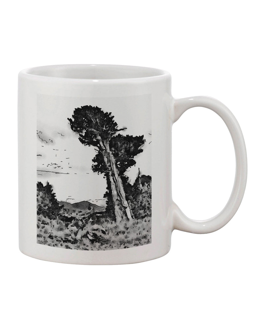 Colorado Landscape Watercolor Black and White Printed 11 oz Coffee Mug - Drinkware Expert-11 OZ Coffee Mug-TooLoud-White-Davson Sales