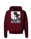 Colorado Landscape Watercolor BW Dark Hoodie Sweatshirt-Hoodie-TooLoud-Maroon-Small-Davson Sales