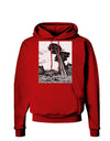 Colorado Landscape Watercolor BW Dark Hoodie Sweatshirt-Hoodie-TooLoud-Red-Small-Davson Sales