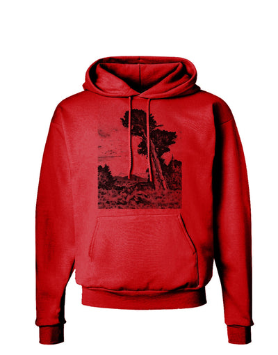 Colorado Landscape Watercolor BW Hoodie Sweatshirt-Hoodie-TooLoud-Red-Small-Davson Sales