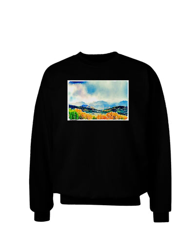 Colorado Mountain Scene Adult Dark Sweatshirt-Sweatshirts-TooLoud-Black-Small-Davson Sales