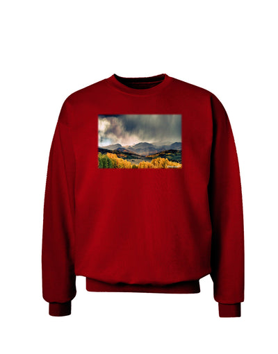 Colorado Mountain Scene Photo Adult Dark Sweatshirt-Sweatshirts-TooLoud-Deep-Red-Small-Davson Sales