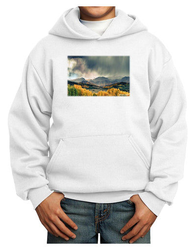 Colorado Mountain Scene Photo Youth Hoodie Pullover Sweatshirt-Youth Hoodie-TooLoud-White-XS-Davson Sales