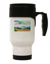 Colorado Mountain Scene Stainless Steel 14oz Travel Mug-Travel Mugs-TooLoud-White-Davson Sales