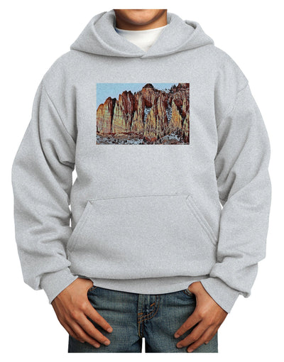 Colorado Mountain Spires Youth Hoodie Pullover Sweatshirt-Youth Hoodie-TooLoud-Ash-XS-Davson Sales