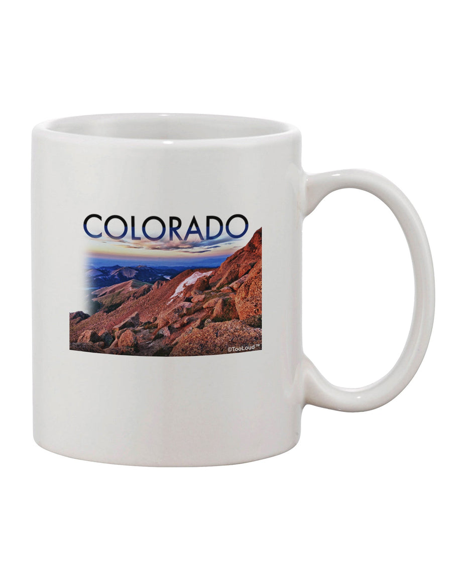 Colorado Mountain Sunset Cutout Printed 11 oz Coffee Mug - Exquisite Drinkware Expertise-11 OZ Coffee Mug-TooLoud-White-Davson Sales