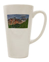 Colorado Mountains Forrest 16 Ounce Conical Latte Coffee Mug - Expertly Crafted Drinkware-Conical Latte Mug-TooLoud-White-Davson Sales