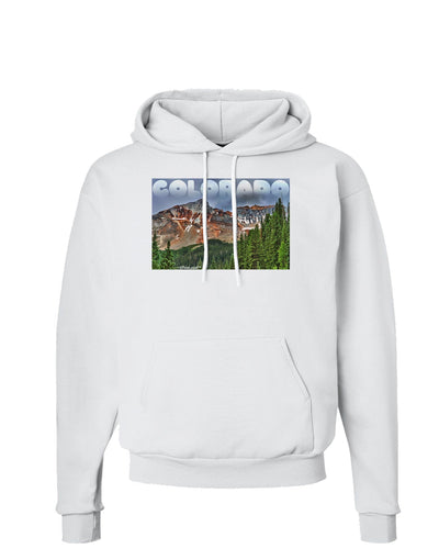 Colorado Mountains Forrest Text Hoodie Sweatshirt-Hoodie-TooLoud-White-Small-Davson Sales