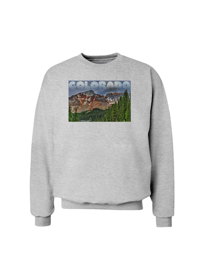 Colorado Mountains Forrest Text Sweatshirt-Sweatshirts-TooLoud-AshGray-Small-Davson Sales