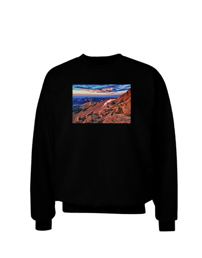 Colorado Mtn Sunset Adult Dark Sweatshirt-Sweatshirts-TooLoud-Black-Small-Davson Sales