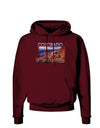 Colorado Mtn Sunset Cutout Dark Hoodie Sweatshirt-Hoodie-TooLoud-Maroon-Small-Davson Sales