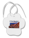 Colorado Mtn Sunset Cutout Paw Print Shaped Ornament-Ornament-TooLoud-White-Davson Sales