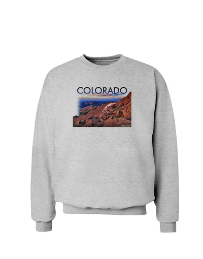 Colorado Mtn Sunset Cutout Sweatshirt-Sweatshirts-TooLoud-AshGray-Small-Davson Sales