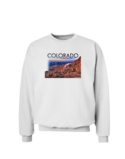 Colorado Mtn Sunset Cutout Sweatshirt-Sweatshirts-TooLoud-White-Small-Davson Sales