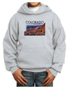 Colorado Mtn Sunset Cutout Youth Hoodie Pullover Sweatshirt-Youth Hoodie-TooLoud-Ash-XS-Davson Sales