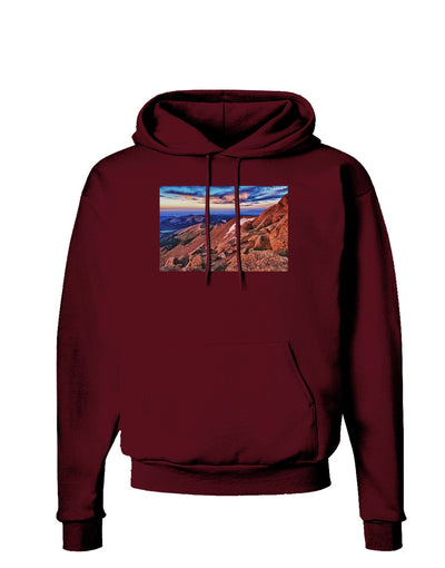 Colorado Mtn Sunset Dark Hoodie Sweatshirt-Hoodie-TooLoud-Maroon-Small-Davson Sales