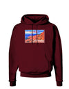 Colorado Mtn Sunset Soaked WaterColor Dark Hoodie Sweatshirt-Hoodie-TooLoud-Maroon-Small-Davson Sales