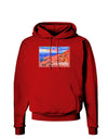 Colorado Mtn Sunset Soaked WaterColor Dark Hoodie Sweatshirt-Hoodie-TooLoud-Red-Small-Davson Sales