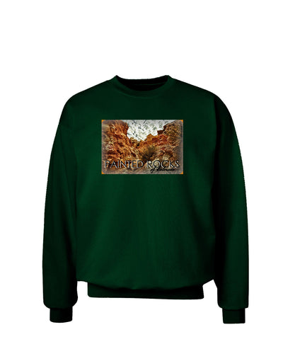 Colorado Painted Rocks Text Adult Dark Sweatshirt-Sweatshirts-TooLoud-Deep-Forest-Green-Small-Davson Sales