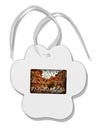 Colorado Painted Rocks Text Paw Print Shaped Ornament-Ornament-TooLoud-White-Davson Sales