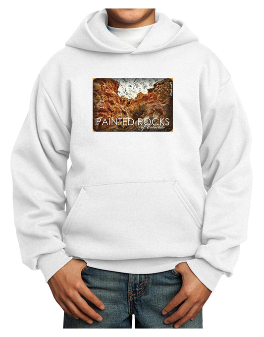 Colorado Painted Rocks Text Youth Hoodie Pullover Sweatshirt-Youth Hoodie-TooLoud-White-XS-Davson Sales