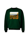 Colorado Postcard Gentle Sunrise Adult Dark Sweatshirt by-Sweatshirts-TooLoud-Deep-Forest-Green-Small-Davson Sales