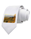 Colorado Postcard Gentle Sunrise Printed White Necktie by