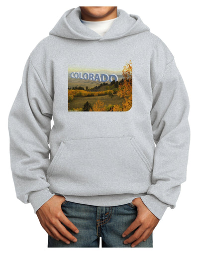 Colorado Postcard Gentle Sunrise Youth Hoodie Pullover Sweatshirt by-Youth Hoodie-TooLoud-Ash-XS-Davson Sales