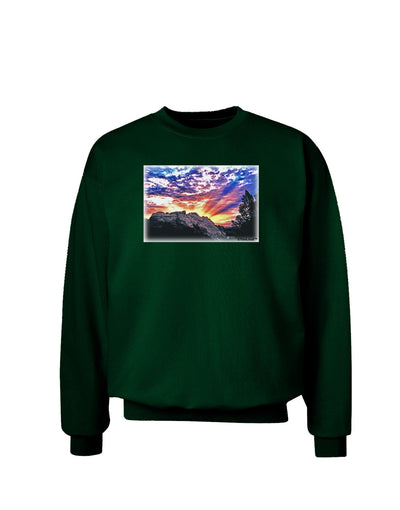 Colorado Rainbow Sunset Adult Dark Sweatshirt-Sweatshirts-TooLoud-Deep-Forest-Green-Small-Davson Sales