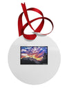 Colorado Rainbow Sunset Circular Metal Ornament-Ornament-TooLoud-White-Davson Sales