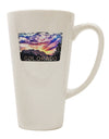 Colorado Rainbow Sunset Text Conical Latte Coffee Mug - Expertly Crafted Drinkware-Conical Latte Mug-TooLoud-White-Davson Sales