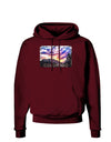 Colorado Rainbow Sunset Text Dark Hoodie Sweatshirt-Hoodie-TooLoud-Maroon-Small-Davson Sales