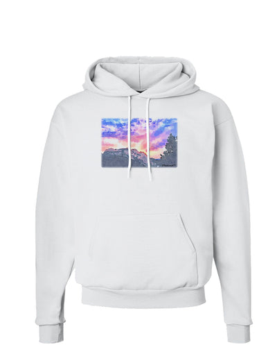 Colorado Rainbow Sunset Watercolor Hoodie Sweatshirt-Hoodie-TooLoud-White-Small-Davson Sales