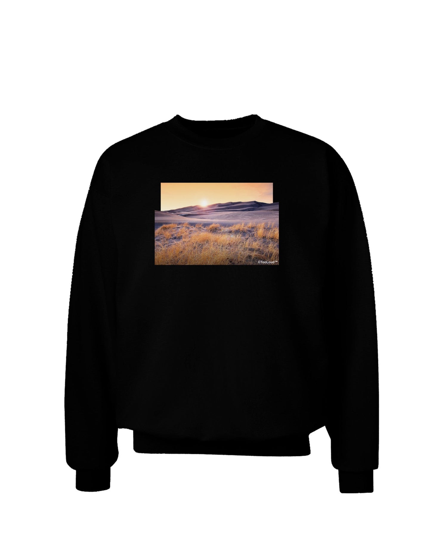 Colorado Sand Dunes Cutout Adult Dark Sweatshirt-Sweatshirts-TooLoud-Black-Small-Davson Sales