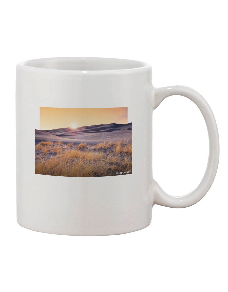 Colorado Sand Dunes Cutout Printed 11 oz Coffee Mug - Crafted for Discerning Drinkware Enthusiasts-11 OZ Coffee Mug-TooLoud-White-Davson Sales