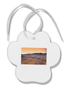 Colorado Sand Dunes Paw Print Shaped Ornament-Ornament-TooLoud-White-Davson Sales