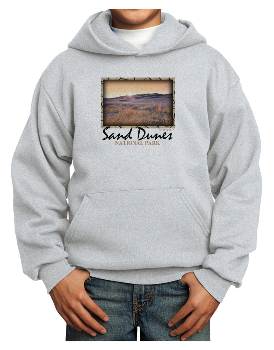 Colorado Sand Dunes Text Youth Hoodie Pullover Sweatshirt-Youth Hoodie-TooLoud-White-XS-Davson Sales