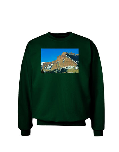 Colorado Snowy Mountains Adult Dark Sweatshirt-Sweatshirts-TooLoud-Deep-Forest-Green-Small-Davson Sales