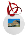 Colorado Snowy Mountains Circular Metal Ornament-Ornament-TooLoud-White-Davson Sales