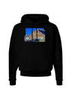 Colorado Snowy Mountains Cutout Dark Hoodie Sweatshirt-Hoodie-TooLoud-Black-Small-Davson Sales