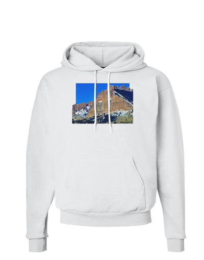 Colorado Snowy Mountains Cutout Hoodie Sweatshirt-Hoodie-TooLoud-White-Small-Davson Sales