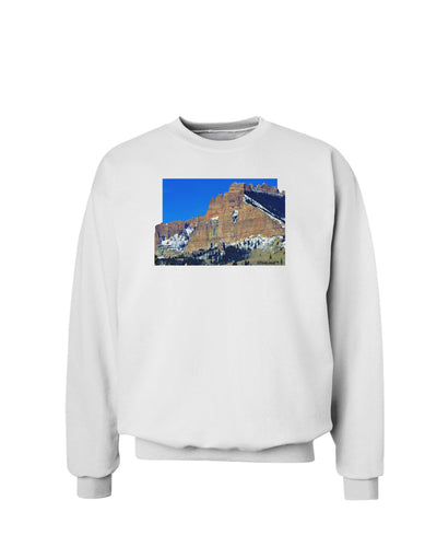 Colorado Snowy Mountains Cutout Sweatshirt-Sweatshirts-TooLoud-White-Small-Davson Sales