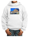 Colorado Snowy Mountains Cutout Youth Hoodie Pullover Sweatshirt-Youth Hoodie-TooLoud-White-XS-Davson Sales