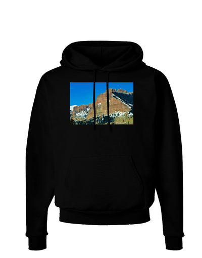 Colorado Snowy Mountains Dark Hoodie Sweatshirt-Hoodie-TooLoud-Black-Small-Davson Sales