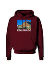 Colorado Snowy Mountains Text Dark Hoodie Sweatshirt-Hoodie-TooLoud-Maroon-Small-Davson Sales