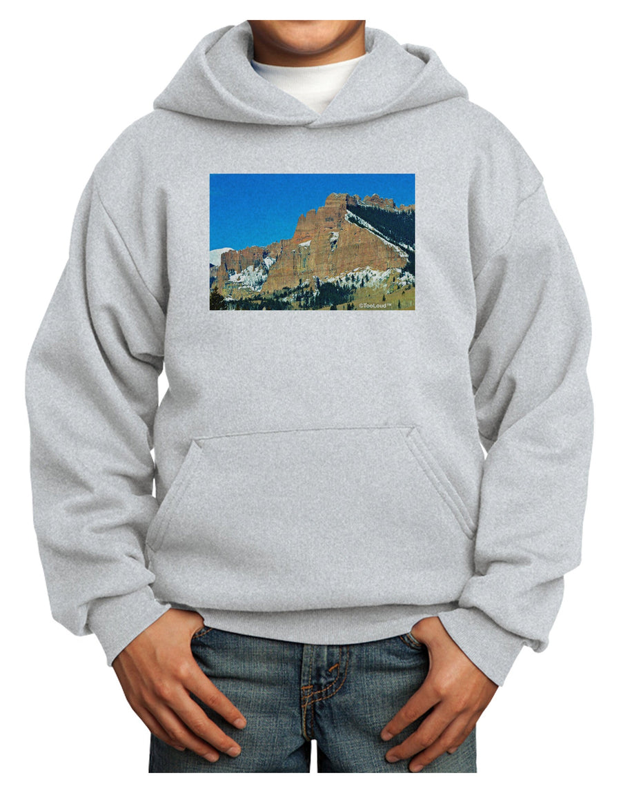 Colorado Snowy Mountains Youth Hoodie Pullover Sweatshirt-Youth Hoodie-TooLoud-White-XS-Davson Sales