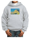 Colorado Snowy Mtns WaterColor Youth Hoodie Pullover Sweatshirt-Youth Hoodie-TooLoud-Ash-XS-Davson Sales